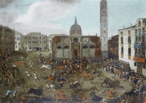 The Carnival Bullfight In Campo Santa Maria Formosa, Venice The Carnival Bullfight In Campo Santa Maria Formosa, Venice