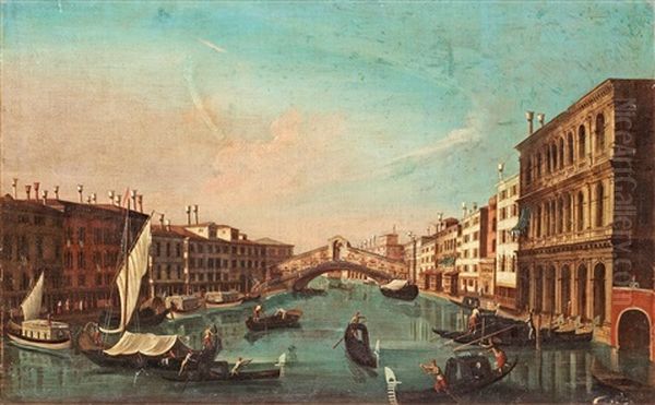Vy Fran Canal Grande Och Rialtobron, Venedig - view 1