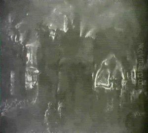 Lot And His Daughters Fleeing Sodom by Stefano della Bella