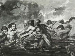 Illustrazione Per Il Canto Vii Dell?inferno (gli Iracondi) by Vincenzo La Bella