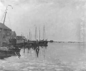 Hafen Mit Vertauten Fischerbooten