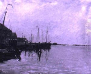 Hafenansicht by Henri Ferdinand Bellan