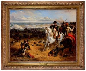 L"empereur Napoleon 1er A Wagram, Juillet 1809 > Signe Et Date En Bas A Droite < H Bellange 1841 by Hippolyte Bellange