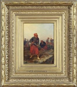 Aldre Infanterisoldat I Napoleons Nordafrikanska Zouaveuniform by Hippolyte Bellange