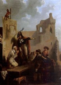 La Pantomime by Hippolyte Bellange