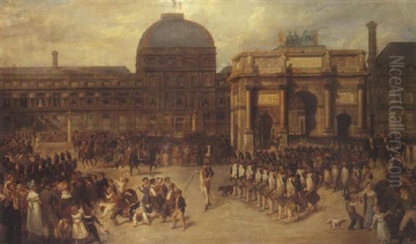 Un Jour De Revue Dans La Cour Du Carrousel En 1810 - view 1