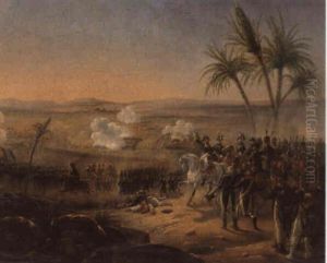 Bonaparte Harangue Ses Troupes Pendant La Bataille Des Pyramides by Hippolyte Bellange