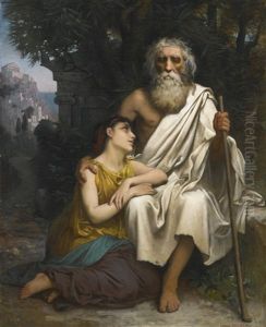 Oedipus And Antigone by Camille Felix Bellanger