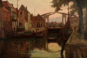 Vue D'un Village De Hollande by Paul Bellanger-Adhemar