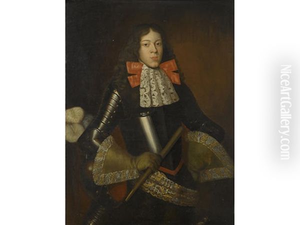 A Portrait Of A Young Man In Armour, Three-quarter Length - view 1
