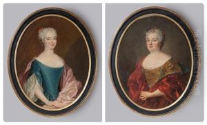 Deux Portraits De Deux Princesses De Rohan (pair) by Alexis-Simon Belle