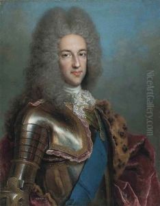 Portrait Of James Francis Edward Stuart, The Old Pretender In Armor, With The Sash Of The Order Of The Garter And The Medal Of The Order Of The Thistle Portrait Of James Francis Edward Stuart, The Old Pretender In Armor, With The Sash Of The Order Of The Garter And The Medal Of The Order Of The Thistle