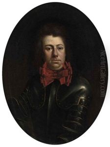 Portrait Of A Gentleman In Armor And Red Scarf