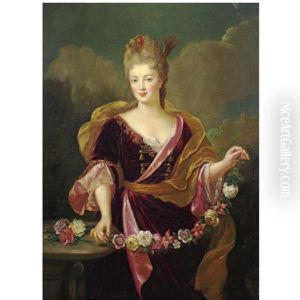 Portrait Of Adrienne Lecouvreur by Alexis-Simon Belle