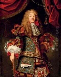 Portrait Of Man, (the Grand Dauphin ?) In An Elaborate Embroidered Coat