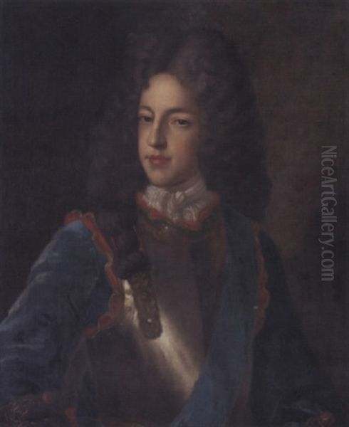 Portrait Of James Francis Edward Stuart, The Old Pretender, In A Blue Coat And Breastplate - view 1