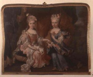 Portrait Presume De Louise Elisabeth De France Et Anne Henriette De France by Alexis-Simon Belle