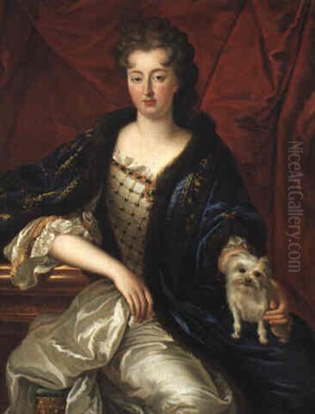 Portrait De Dame De Qualite Avec Son Chien - view 1
