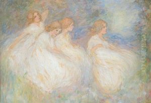 Untitled - Women In The Garden by Charles Ernest de Belle