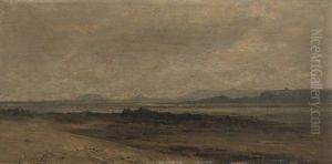 Vue De L'estuaire En Bretagne by Leon Le Goaebe De Bellee