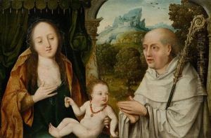 Madonna And Child With Saint Bernhard Of Clairvaux