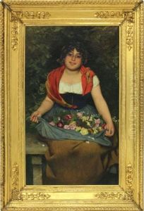 The Flower Seller by Gaetano Bellei