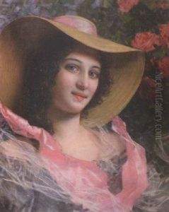 Maiden In A Pink Ribboned Hat