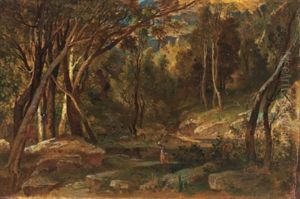 Waldlandschaft by Jean Joseph Francois Bellel