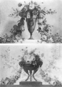 Bouquet De Fleurs Dans Des Vases D'orfevrerie