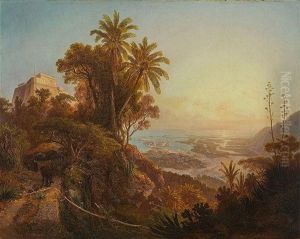 Blick Auf Puerto Cabello by Ferdinand Konrad Bellermann