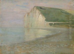 Kustenlandschaft Mit Kreidefelsen by Henri-J.-F. Bellery-Desfontaines