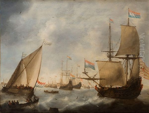 Navires Hollandais Devant Amsterdam - view 1