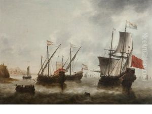 Shipping Off A Southern Coast by Jacob Adriaenz. Bellevois