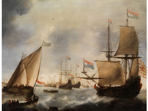 Segelschiffe Im Hafen Von Amsterdam - view 1
