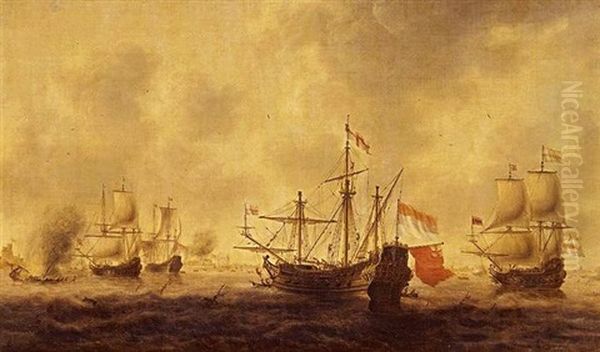 The Dutch Attack On The Medway - view 1