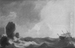 Navire Dans La Tempete