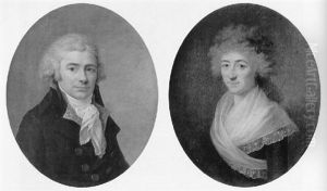 Portrait D'homme A La Redingote Bleue by Jean-Francois-Marie Bellier