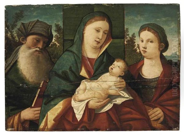 The Madonna And Child With Saint Anthony Abbot And Saint Catherine, In A Landscape - view 1