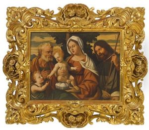 Madonna Mit Kind, Johannesknaben, Hl. Joseph Und Hl. Rochus by Giovanni Bellini