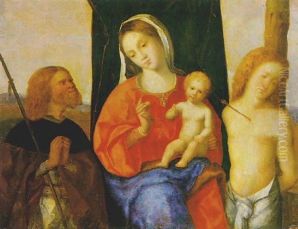 Madonna Con Il Bambino Tra I Santi Rocco E Sebastiano - view 1