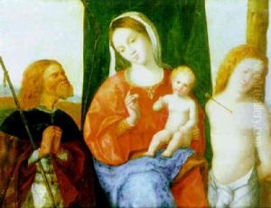 The Madonna And Child With St. Sebastian And St. Roch by Giovanni Bellini