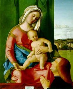 The Madonna And Child With Male Donor by Giovanni Bellini