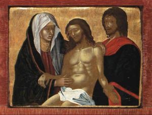 Grablegung Christi, Zu Seiner Rechten Maria, Zu Seiner Linken Johannes by Giovanni Bellini