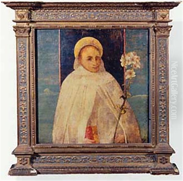 Portrait Of A Saint, Holding A White Lily - view 1