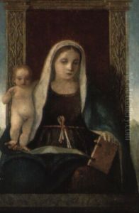 Madonna Med Barnet by Vittore di Matteo Belliniano