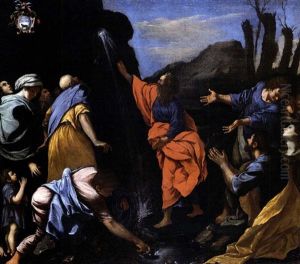Mose Fa Scaturire Le Acque Dalla Roccia by Antonio De Bellis