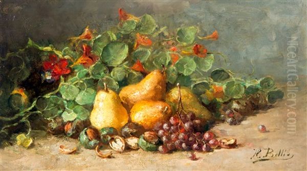 Stilleven Met Oost-indische Kers, Peren, Druiven En Walnoten - view 1