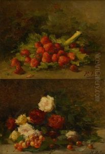 Natures Mortes Aux Fraises Et Aux Cerises (2 Works)