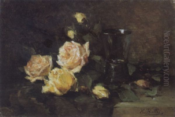 Stilleven Met Gele Rozen - view 1