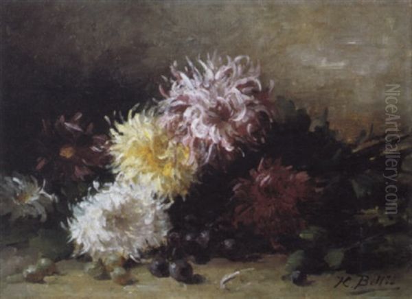 Stilleven Met Bloemen En Druiven - view 1